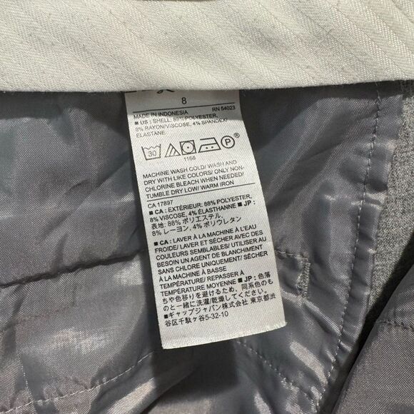 Banana Republic gray Flat Front Women’s Size 8 Curvy Fit Long Pants/Slacks - Picture 8 of 9